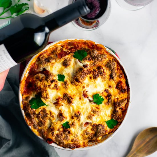 Baked Rigatoni with Roasted Veg