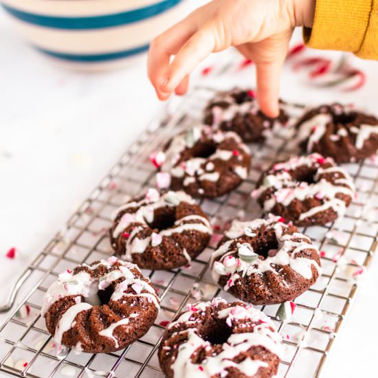 Baked chocolate donuts