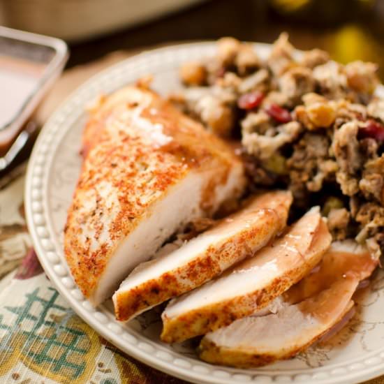 Turkey Breast with Cranberry Sauce
