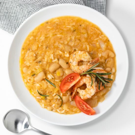 Tuscan White Bean & Rice Soup