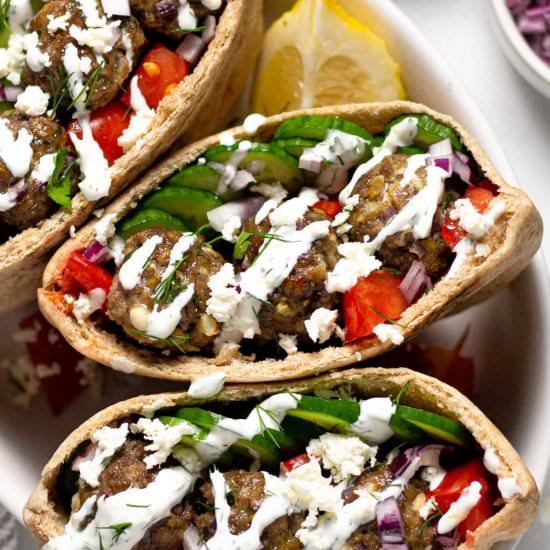 Greek Meatball Gyros