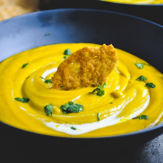 Sous Vide Buttercup Squash Soup