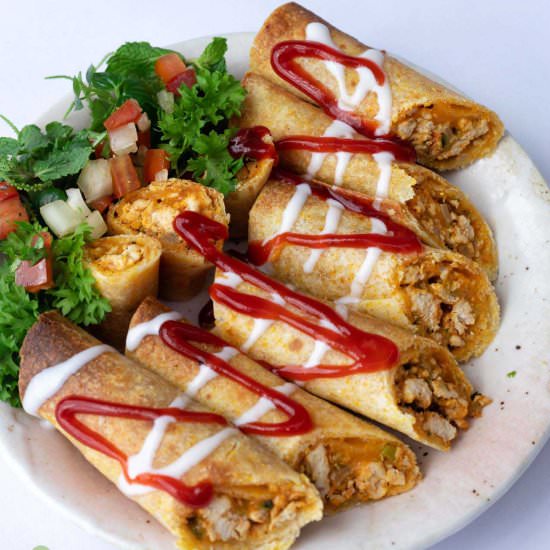 Baked Chicken Taquitos Recipe