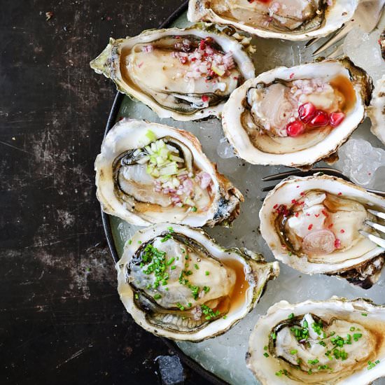 Oysters five-ways