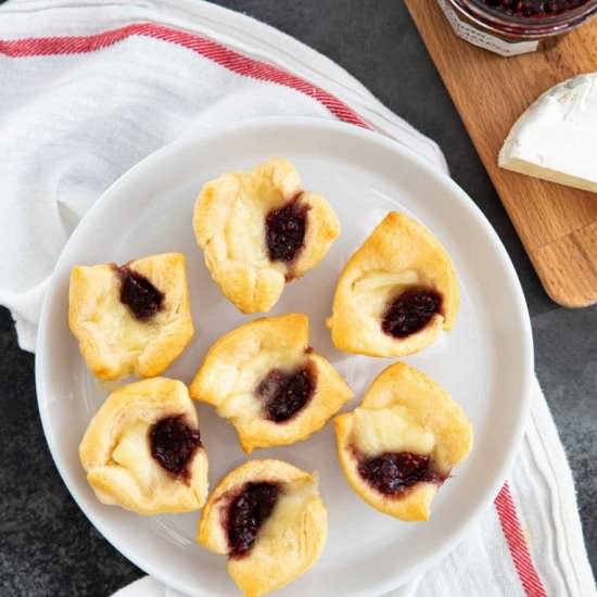 Crescent Raspberry Brie Bites