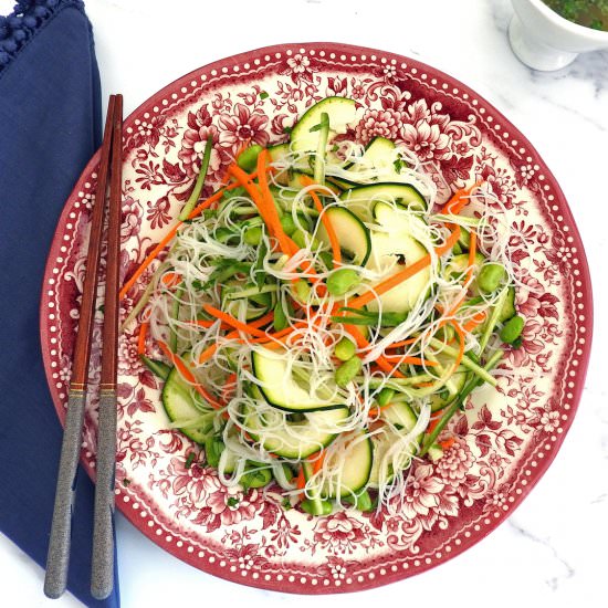 Asian Style Noodle Courgette Salad