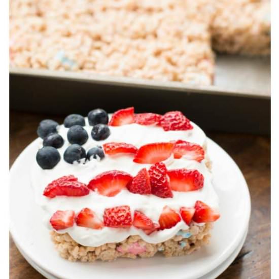 Red White & Blue Lemon Rice Krispie