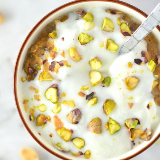 Pistachio Latte Oatmeal