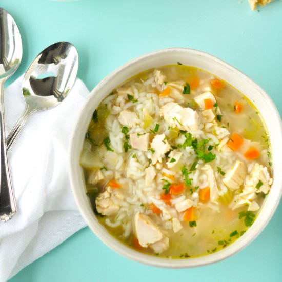 Instant Pot Chicken and Rice Soup