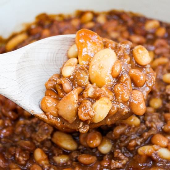 Calico Beans with Hamburger