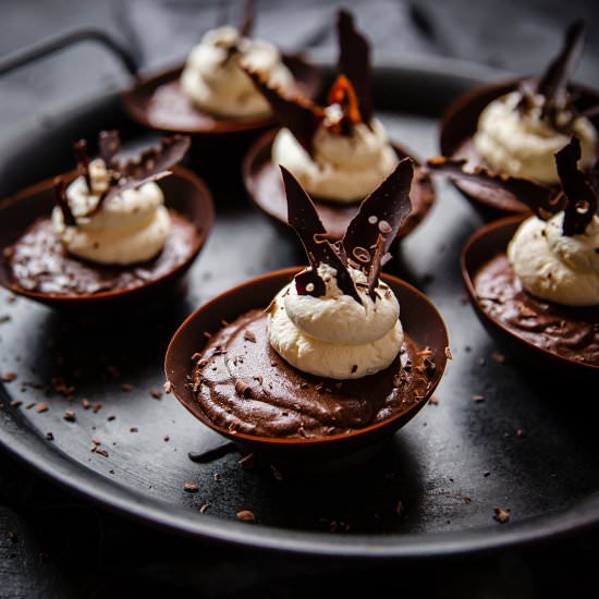 Boozy Chocolate Mousse Bowls