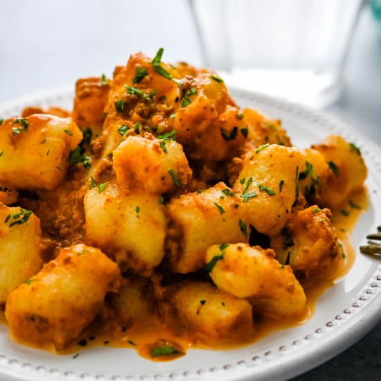 Creamy Gnocchi Bolognese