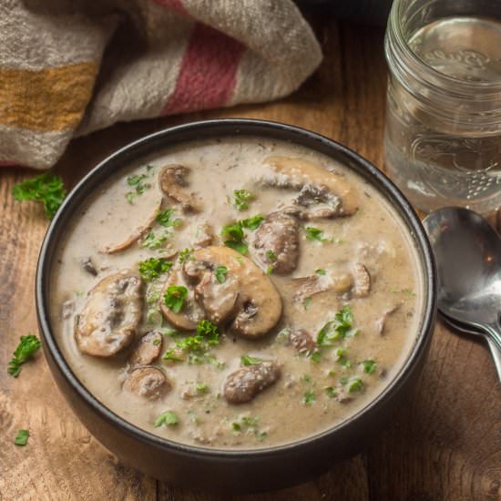 Vegan Cream of Mushroom Soup