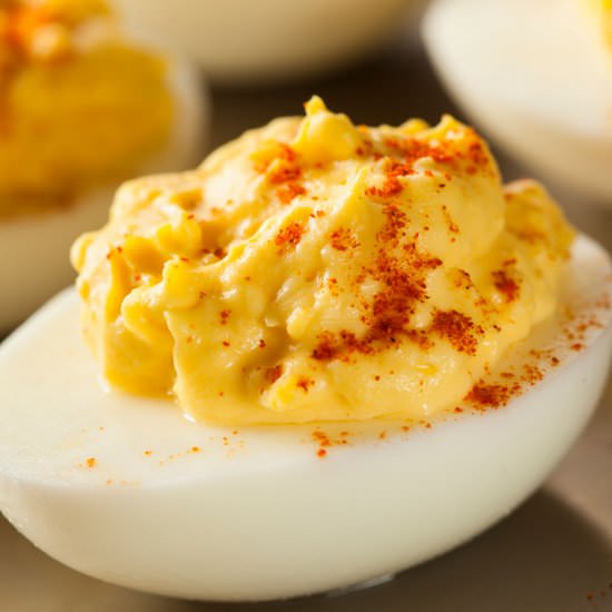 No Mayo Deviled Eggs