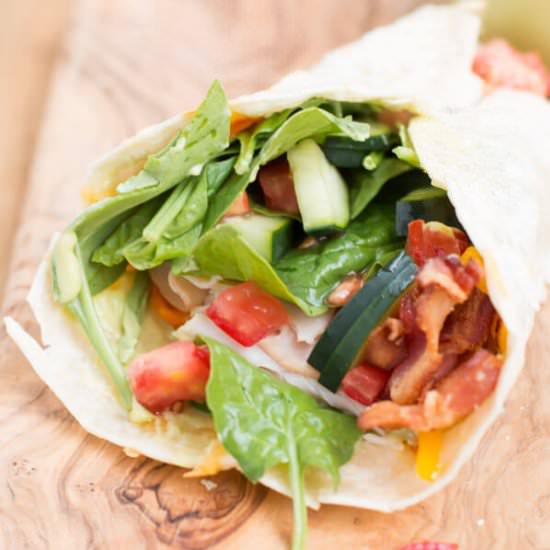 The Best Turkey BLT Wrap