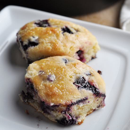 Blueberry Biscuits (lemon glazed)