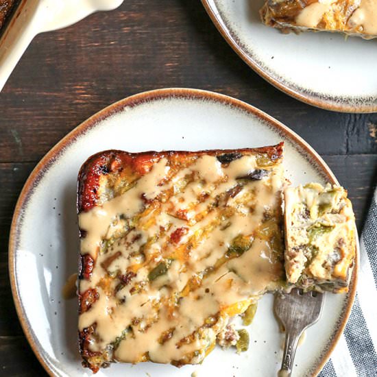 Paleo Philly Cheesesteak Egg Bake