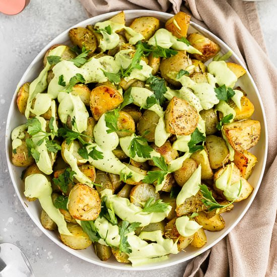 Roasted Potatoes with Avocado Aioli