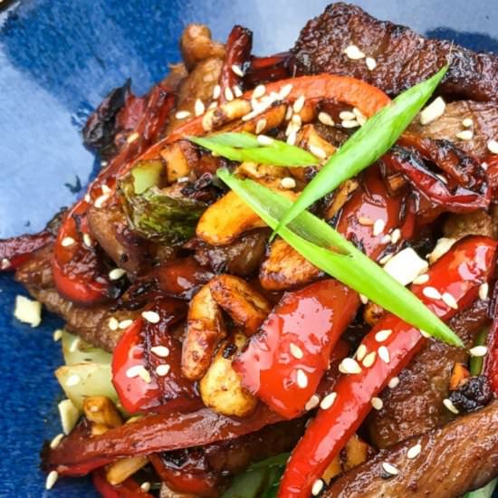 Pork Tenderloin Stir Fry & Cashews