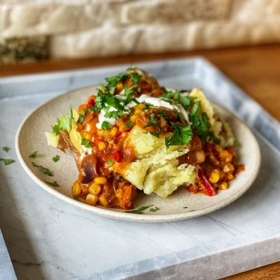 Vegan Loaded Baked Potatoes