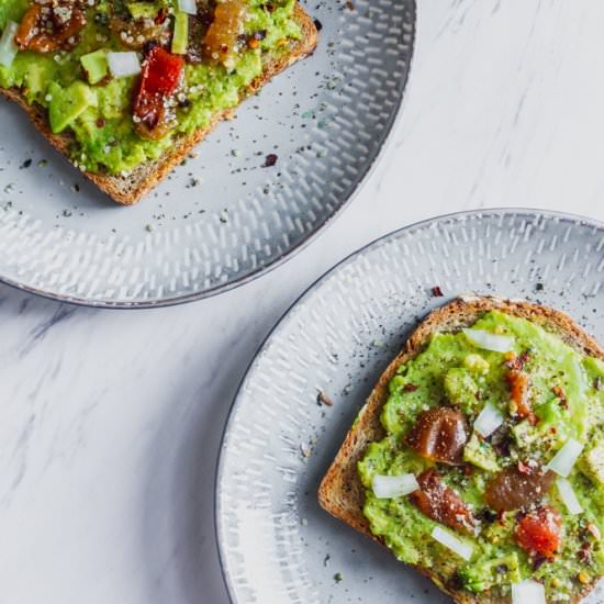 Avocado Toast w/ Heirloom Tomatoes