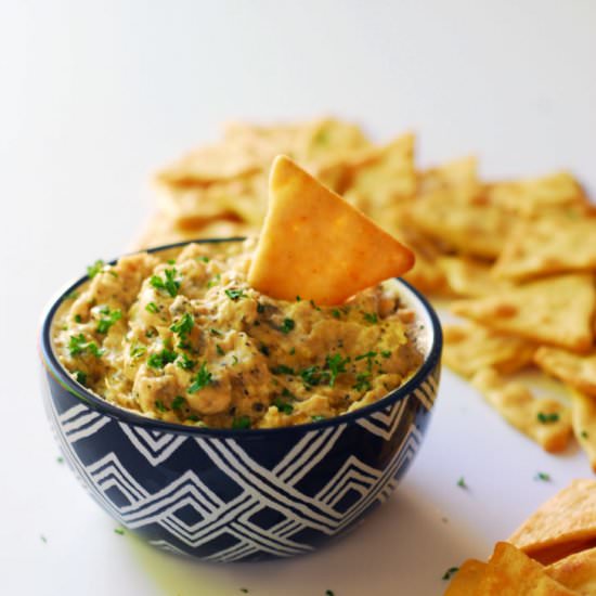 WARM ARTICHOKE BACON DIP