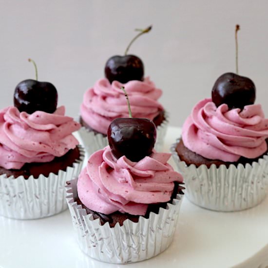 Chocolate Cherry Cupcakes