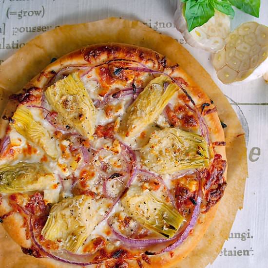 Artichoke Pizza with Pancetta