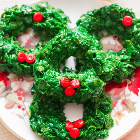 Easy Christmas Wreath Cookies
