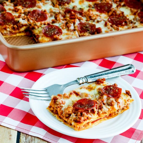 Low-Carb Layered Pizza Bake