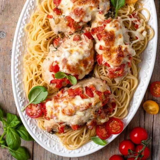 Cheesy Bruschetta Chicken!
