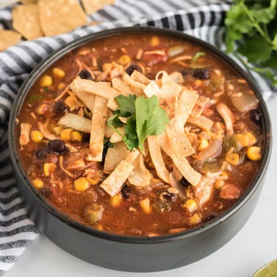 Crock Pot Chicken Tortilla Soup