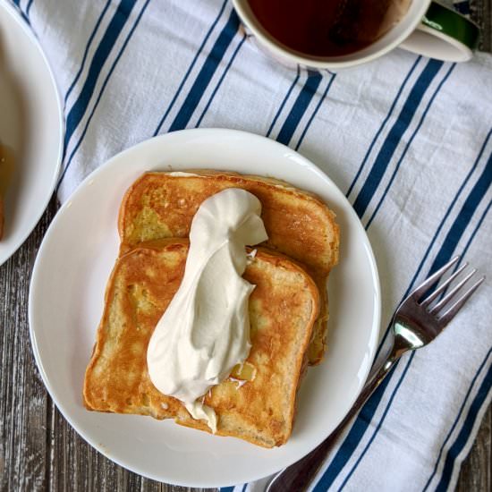 French Toast & Kahlua Whipped Cream