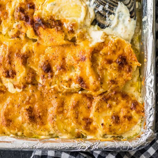 Sheet Pan Scalloped Potatoes!