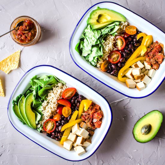 Healthy Mexican Bowls with Salsa