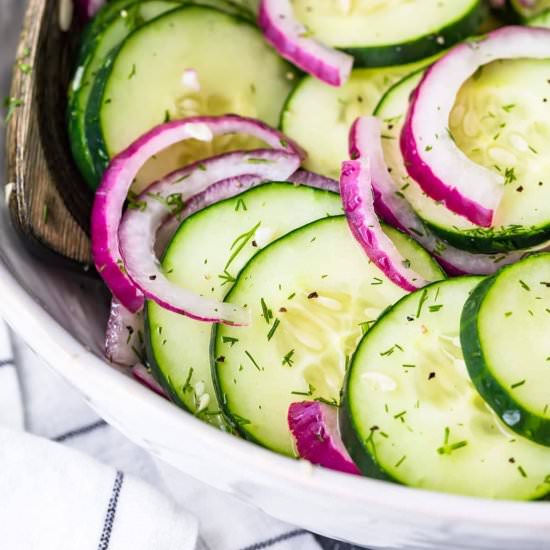 EASY Cucumber Salad!