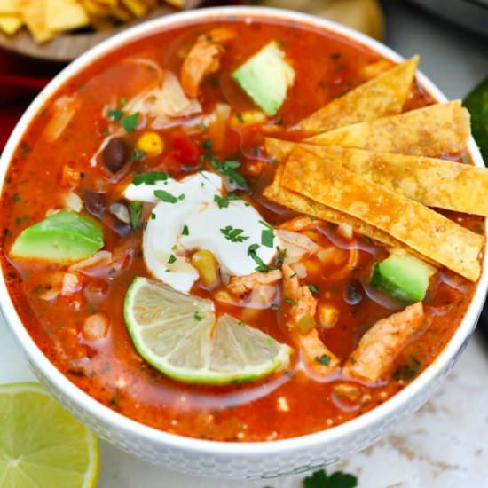 Instant Pot Chicken Tortilla Soup