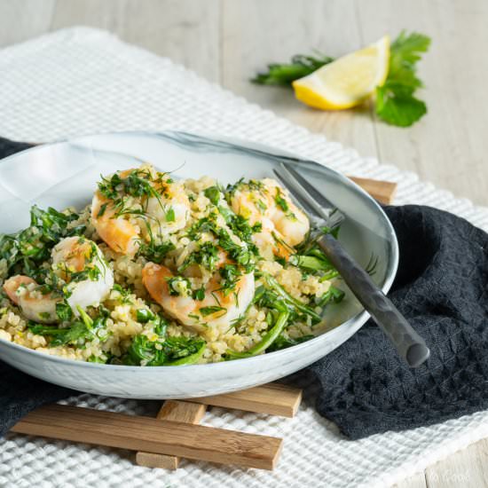 Herbed Quinoa Shrimp Bowls
