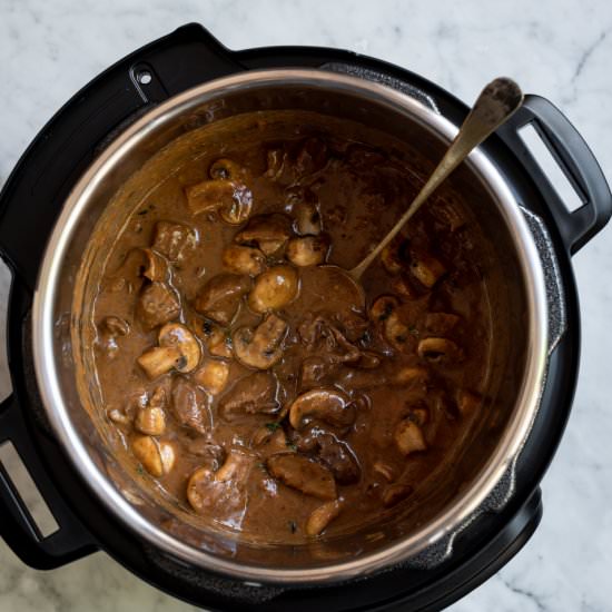 Ostrich stroganoff
