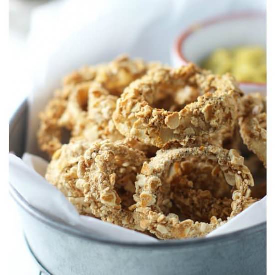 Everything Pretzel Baked Onion Ring
