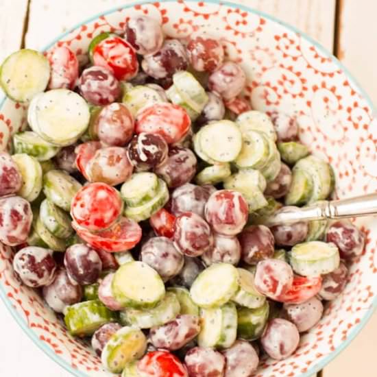 Cucumber Salad With Grapes