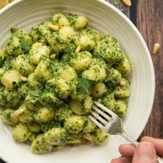 Chive & Parsley Pesto Gnocchi