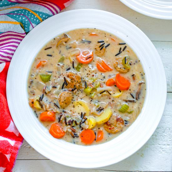 Wild Rice and Chicken Sausage Stew