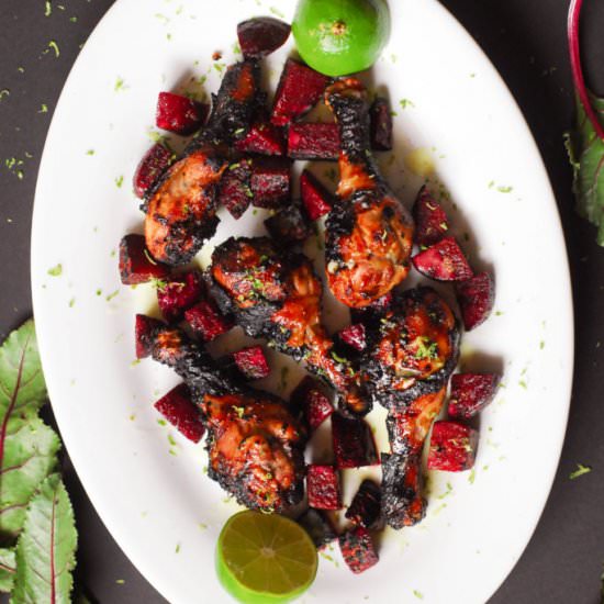 GRILLED THAI CHICKEN AND BEETS