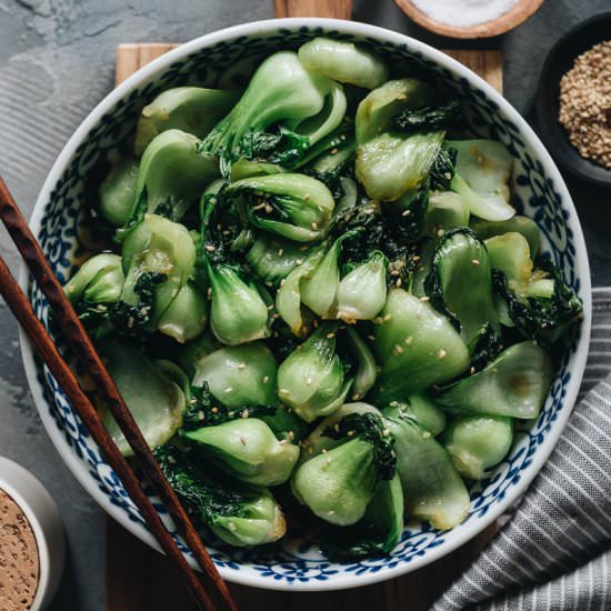 4-Ingredient Baby Bok Choy Stir Fry