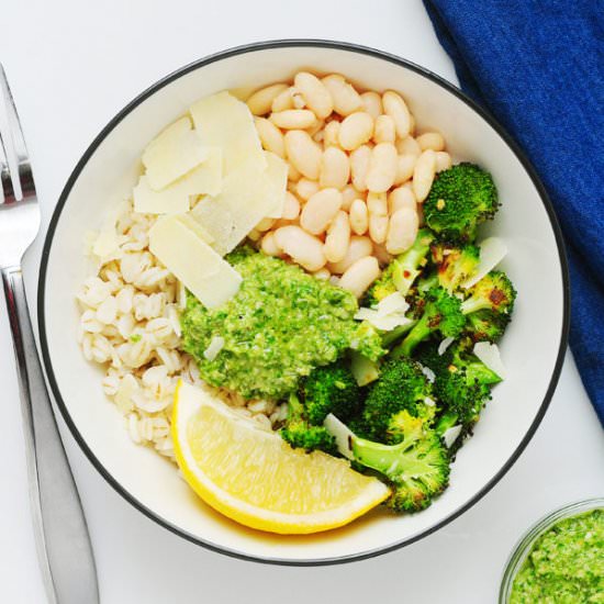 Lemon Broccoli Barley Bowl
