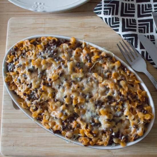 Creamy Lentil Pasta Bake