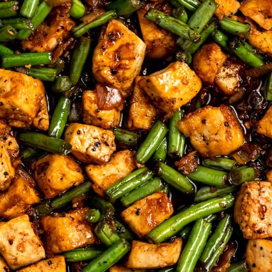 Black Pepper Tofu & Green Beans