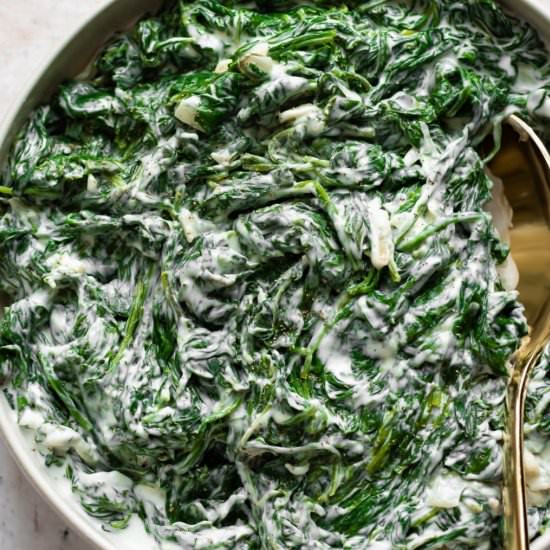 creamed spinach