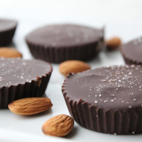 Dark Chocolate Almond Butter Cups